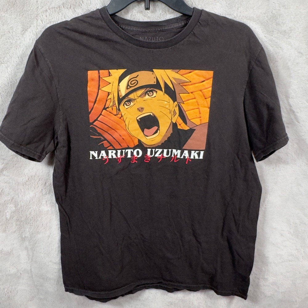 Naruto Shippuden Uzumaki Graphic T Shirt‎ Anime Manga Japanese Black Size L